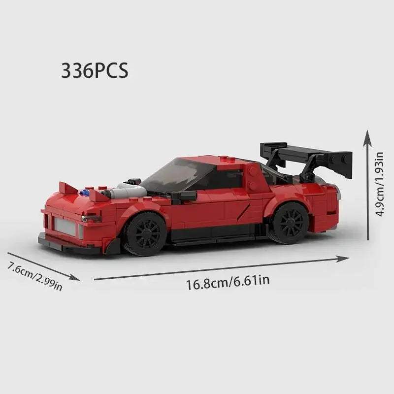 Miata MX5 Realistic Race Car Building Blocks Set For Collectors - ToylandEU