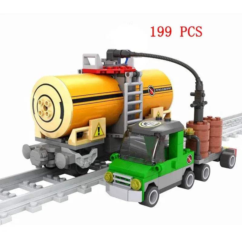 Lego Compatible City Train Set Building Blocks With Tracks - ToylandEU