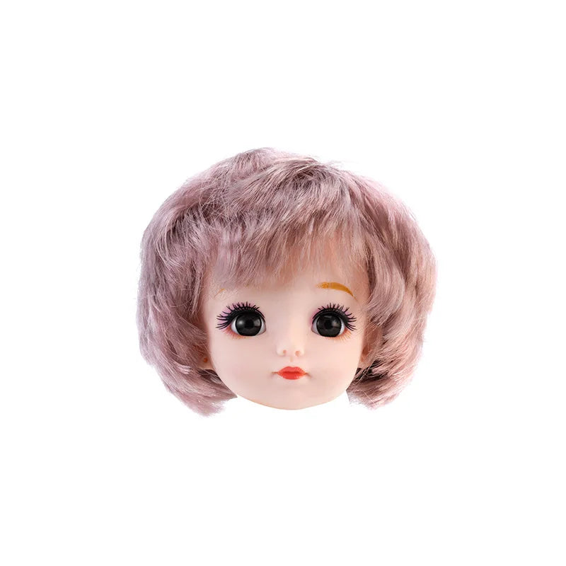 1/6 Bjd Doll Head with Short or Long Hair Option - ToylandEU