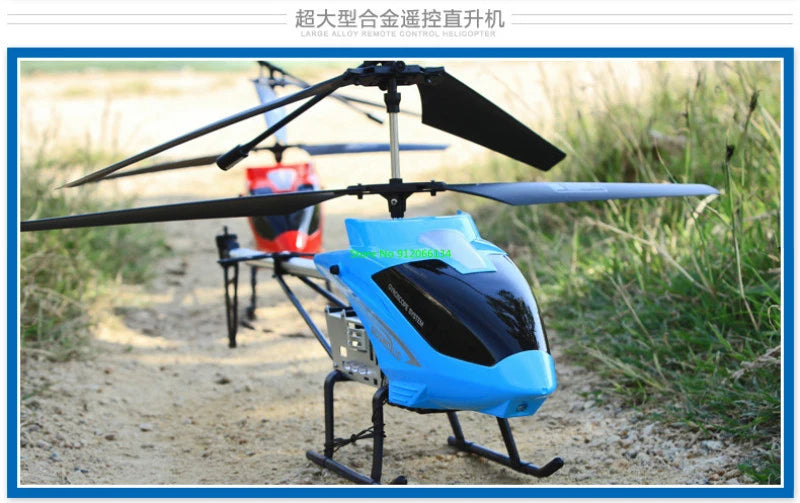 RC 150M Remote Control Large Alloy Electric Helicopter Drone Toy with LED Lights and Anti-Fall Design