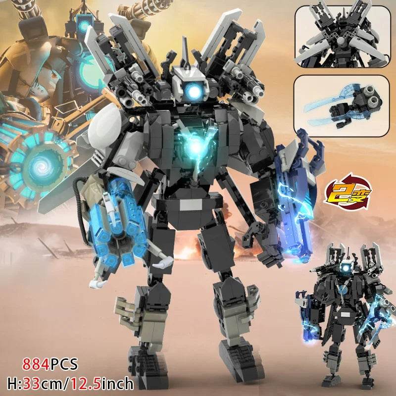 Moc Skibidi Toilet Action Figures Building Blocks For Kids Building Bricks MOC - ToylandEU