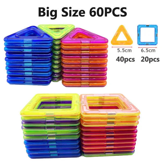 Magnetic Building Blocks | 100 Piece Kit | Plastic Material | Kids Gift