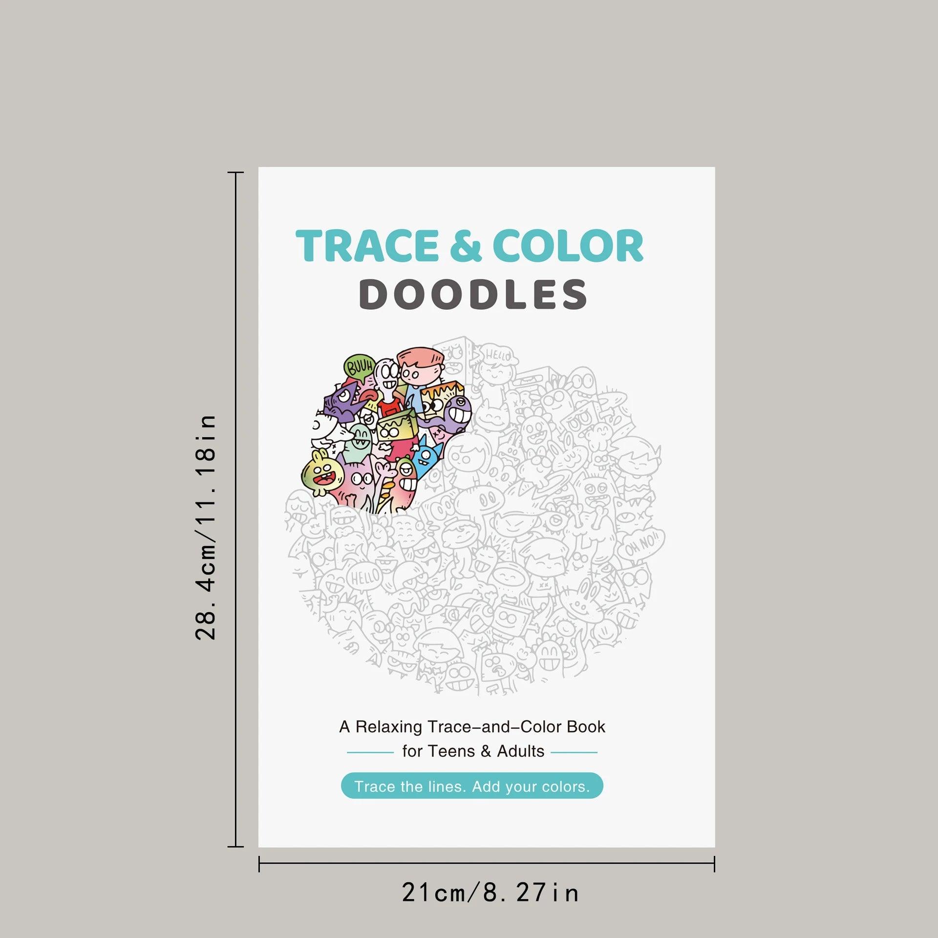 Trace And Color Book | Stress Relief Art | Toylandeu™
