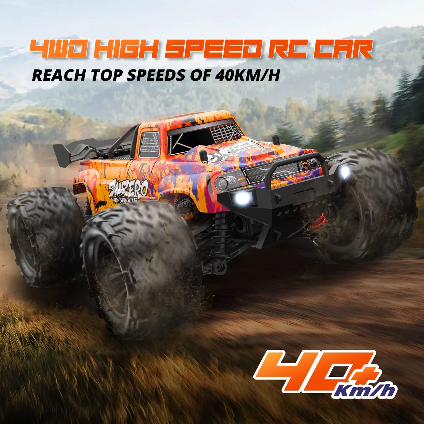 1:16 Dual Motor RC Car Off Road 4x4 40Km/H High Speed Remote Control Toyland EU