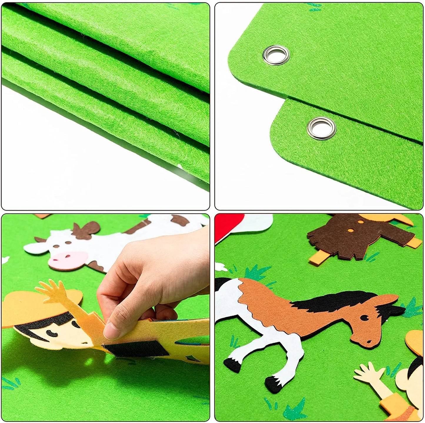 DIY Felt Board Toys Toddler Montessori Story Board Farm Animals - ToylandEU