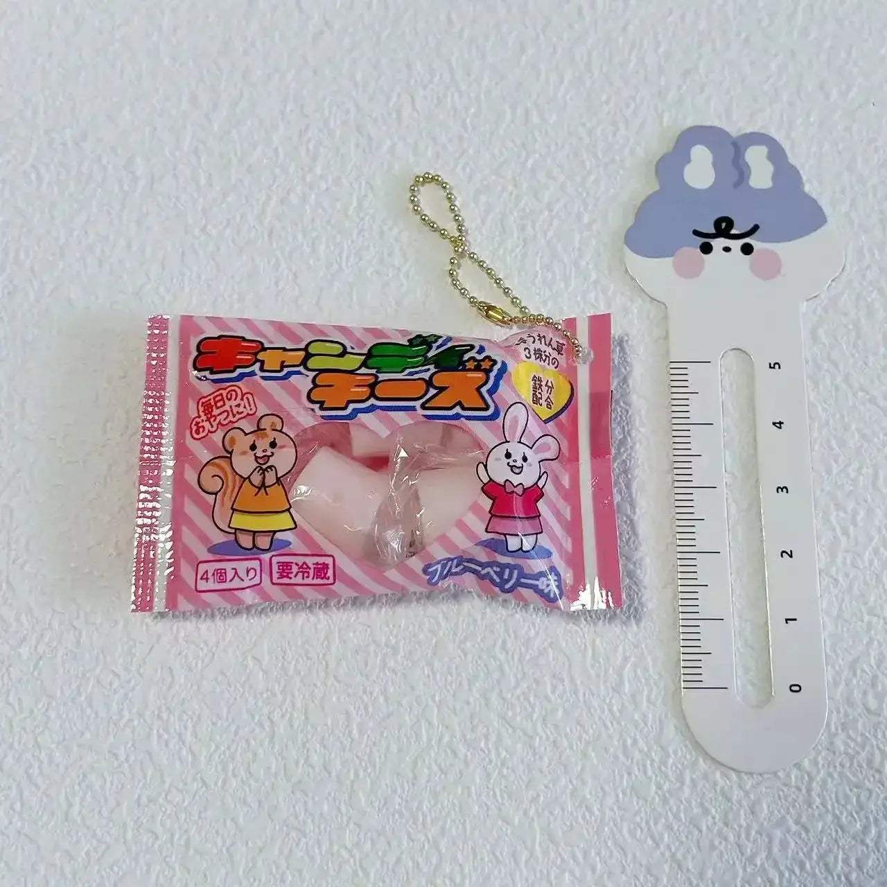 Gummy Bear Bag Charm Squishy Toy Slow Rising Keychain Fidget - ToylandEU