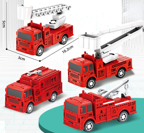 4-Pack Kids Toy Inertia Sanitation Trucks Set - Pull Back Military Models ToylandEU.com Toyland EU