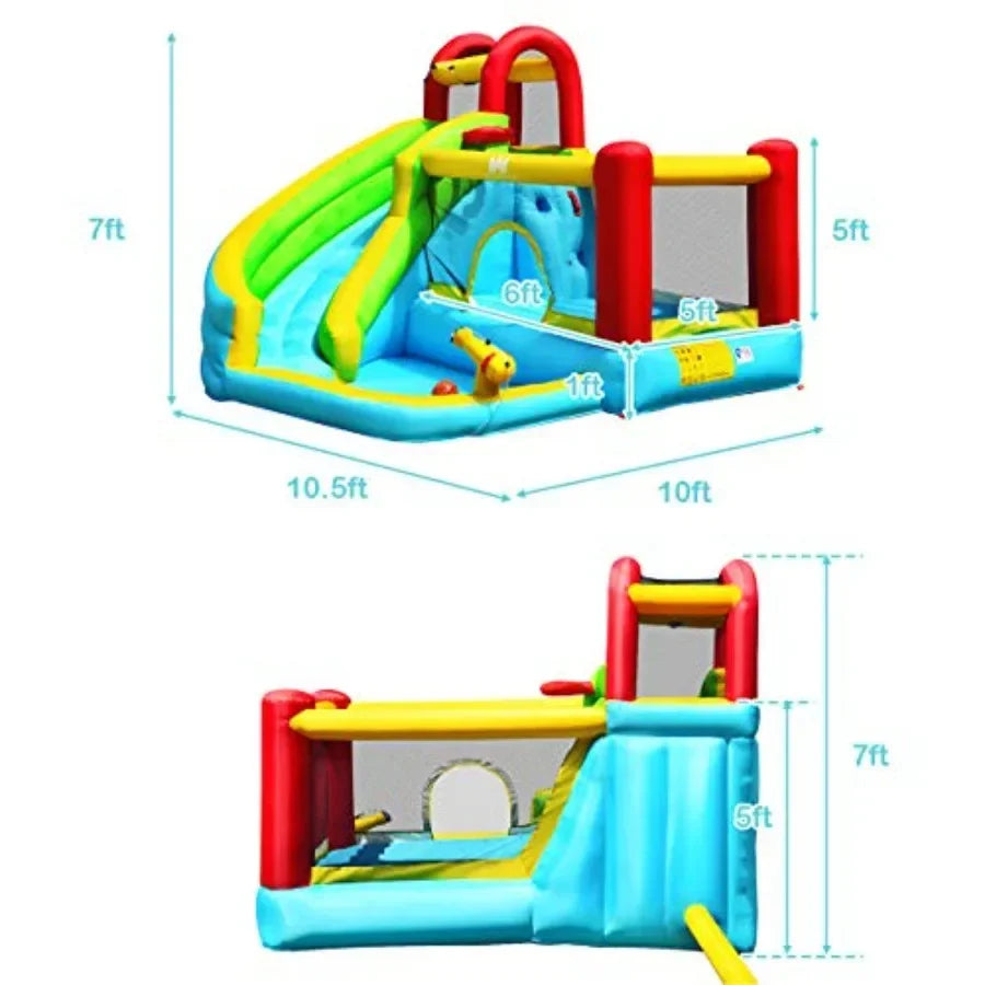 Inflatable Water Slide Bounce House With Splash Pool