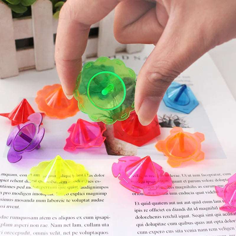 10/30/50pcs Multicolour Plastic Mini Spinning Top Toys Novelty Bulk - ToylandEU