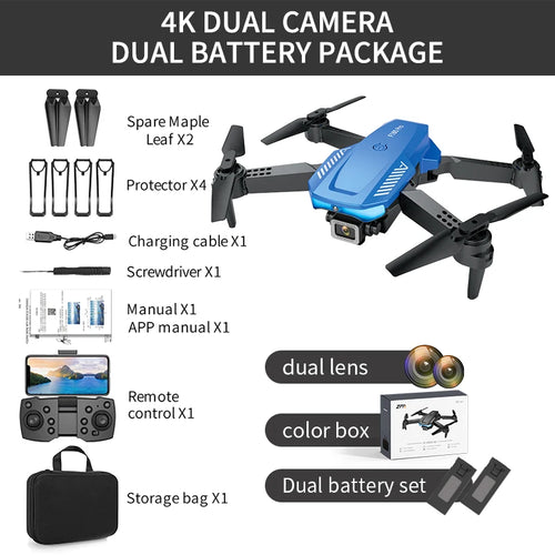 Compact Foldable 4K HD Camera Drone with Three-Sided Obstacle Avoidance ToylandEU.com Toyland EU