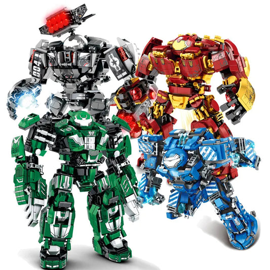 Boys' Superhero Mecha Building Blocks Set with Super Armor Robot Design - ToylandEU