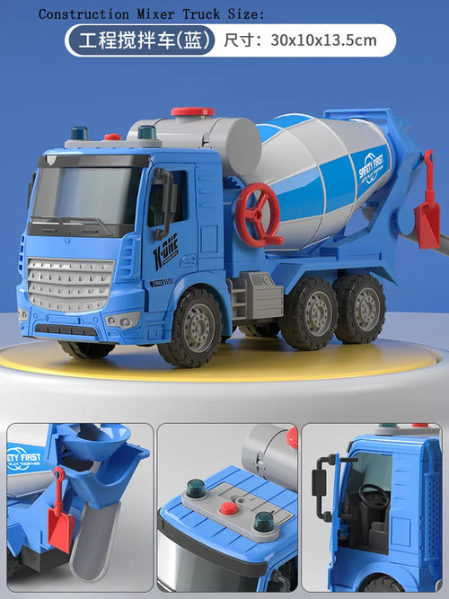 Large Engineering Mixer Truck Simulation Toy Set for Boys ToylandEU.com Toyland EU