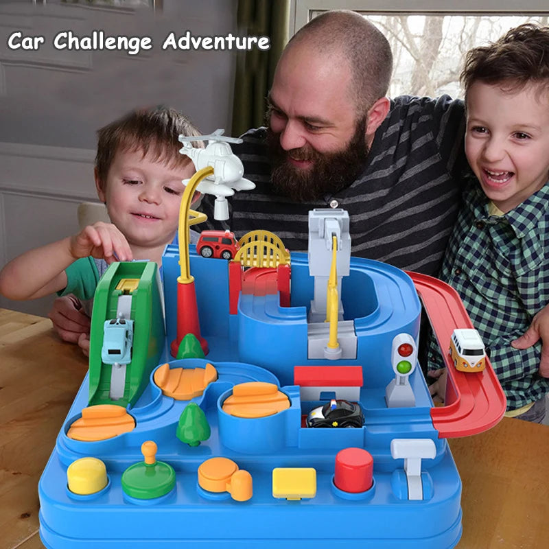 Children's Montessori Adventure Track Car Toy for Kids