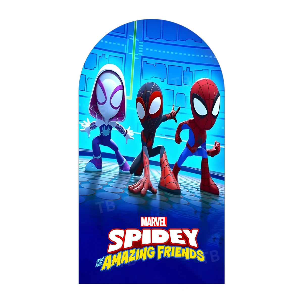 Photography Backdrop | Spider Man Theme | Polyester Fabric | Custom Name And Age