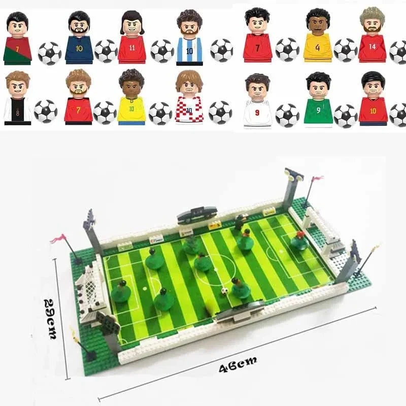 Mini Soccer Stadium with Famous Football Player Figures