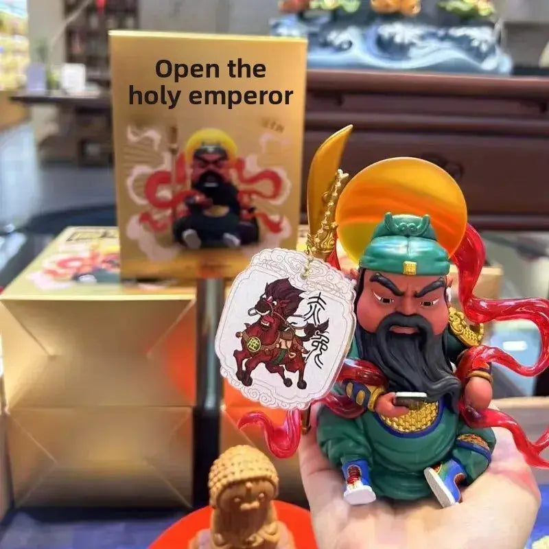 Creative Guan Yu God Wealth Statue Guan Gong Feng Shui Figurine Resin Desk Ornament Luck Prosperity Chinese Traditional Gift - ToylandEU