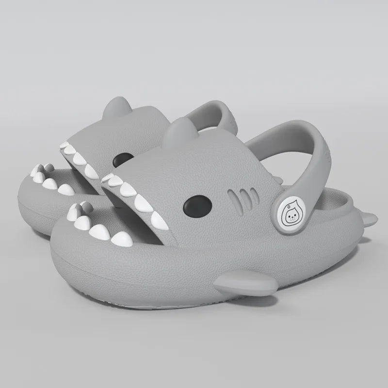 Kids Sandals | Cartoon Shark Design | Non-Slip Thick Soles | 4-6Y