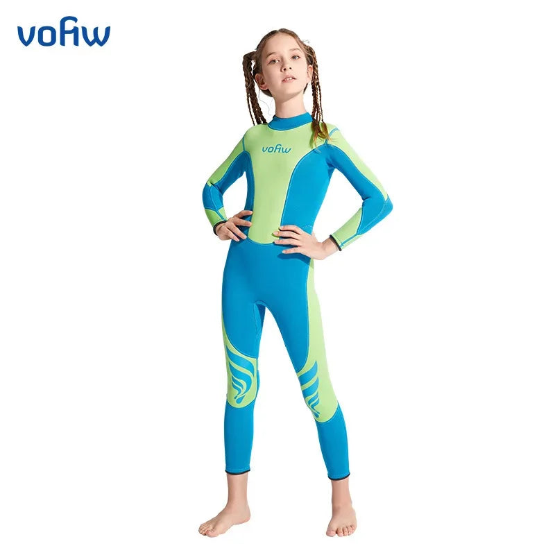 Kids Neoprene Wetsuit 3mm Back Zip Keeps Warm For Winter - ToylandEU