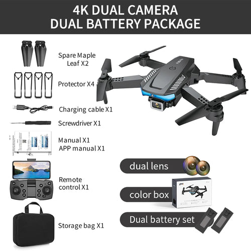 Compact Foldable 4K HD Camera Drone with Three-Sided Obstacle Avoidance ToylandEU.com Toyland EU