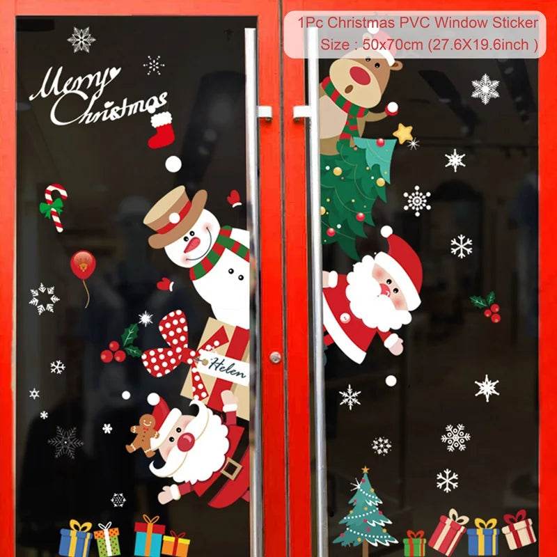 Festive Window Stickers Christmas Theme for Kids Room - ToylandEU