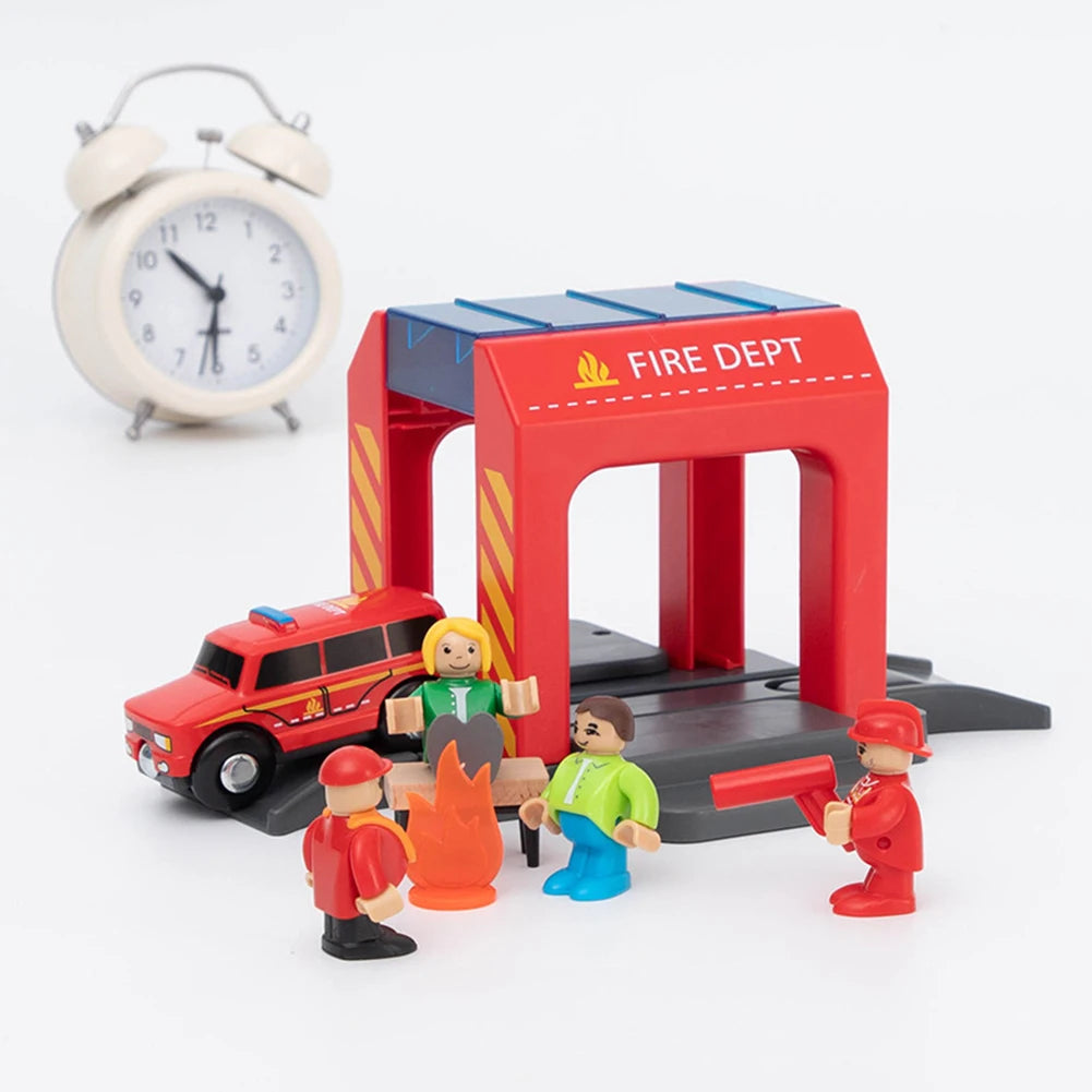 Urban Scene Plastic Police Station and Car Wash Toy Set - ToylandEU