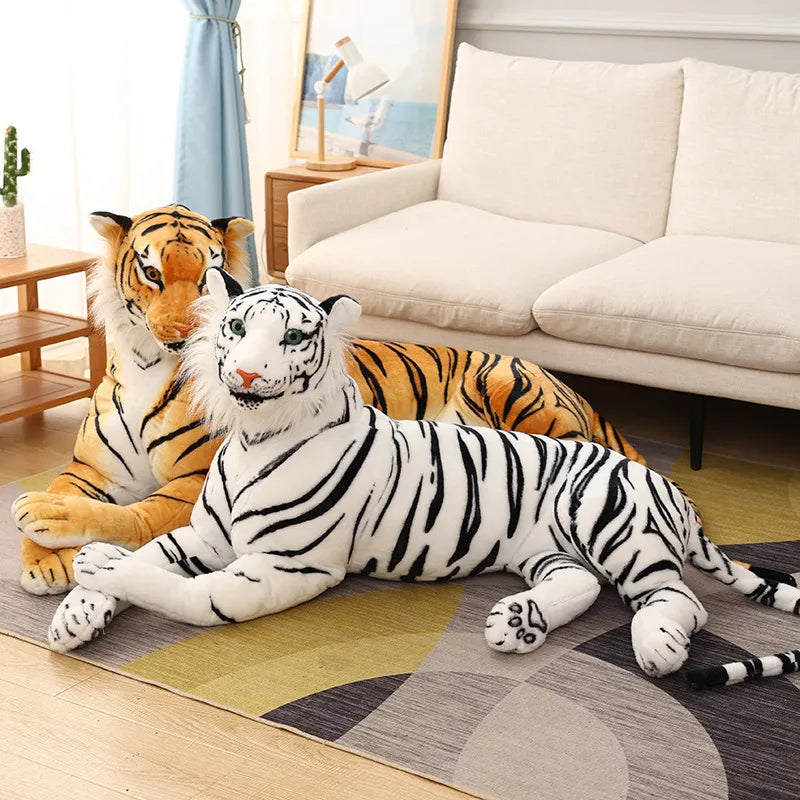 Giant Real Life Tiger Plush Toys Stuffed Soft Wild Animals Simulation - ToylandEU