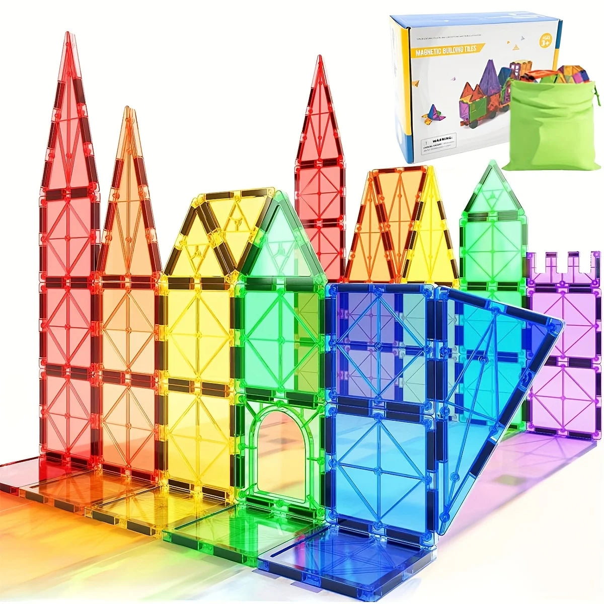 Magnetic Building Blocks | 3D Puzzle | Ages 4-6 Years | Random Colors