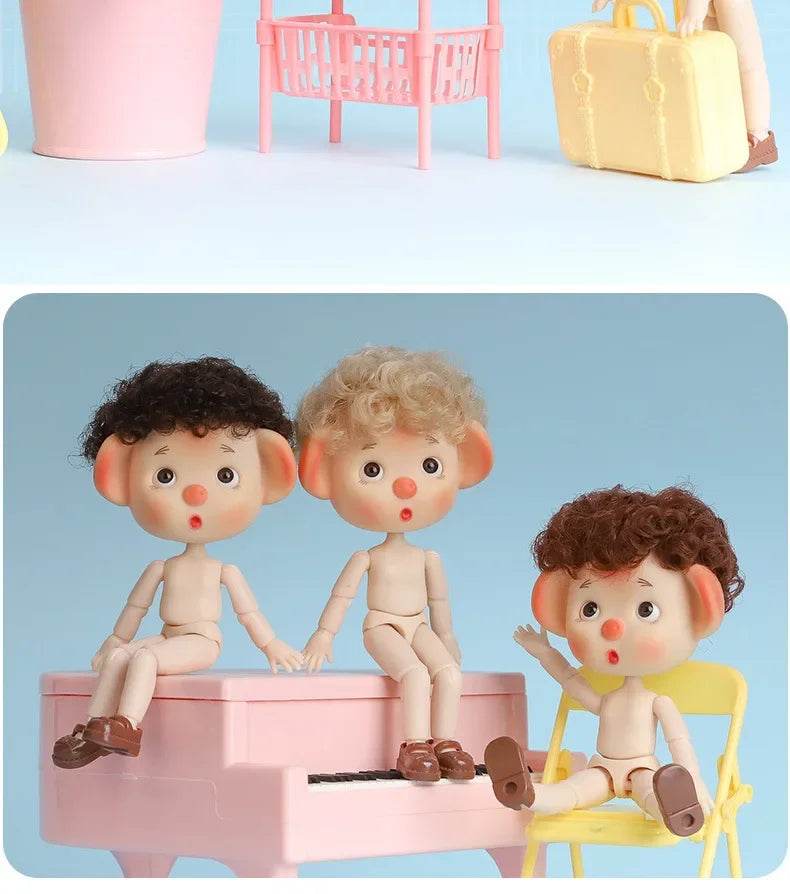 Ob11 Bjd Doll Boy Pig Face Piggy Ball-jointed Mini Doll Gift - ToylandEU