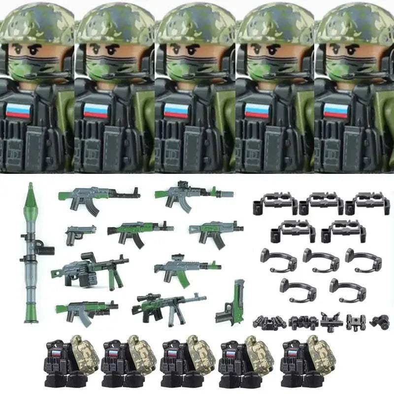 Military Special Forces MOC Building Block German KSK Special Forces Soldier Figure SWAT Army Gun Waffen Vest Backpack Brick Toy - ToylandEU