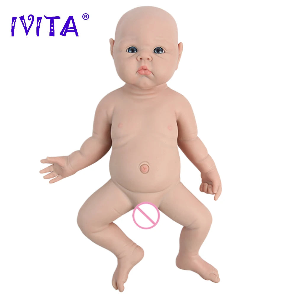 Customizable 47cm Reborn Silicone Baby Doll for Creative Play