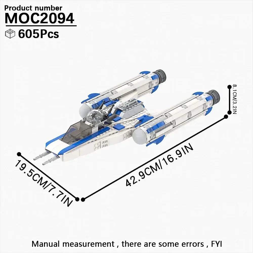 Space Wars Fighter Building Blocks Set For Realistic Dioramas - ToylandEU