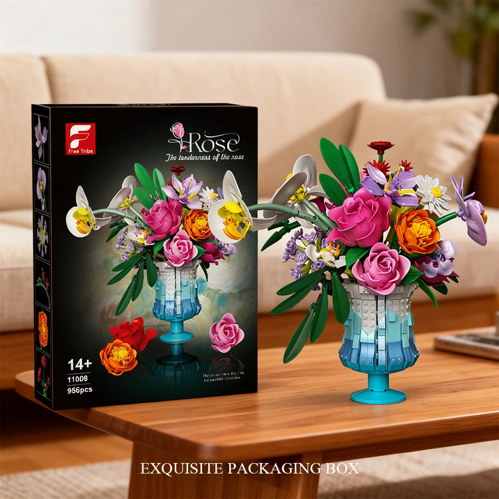 Sunflower Building Blocks | Compatible With Lego | Small Assembly Model Toy