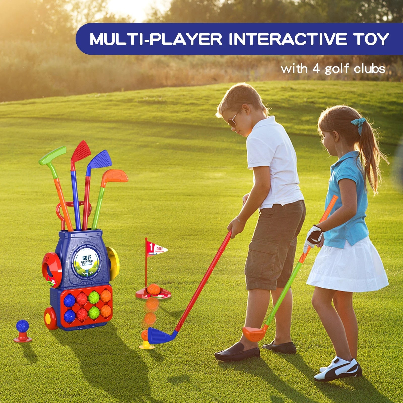 QDRAGON Toddler Golf Club Set with Balls and Practice Mat for Kids 2-5 Years Old ToylandEU.com Toyland EU