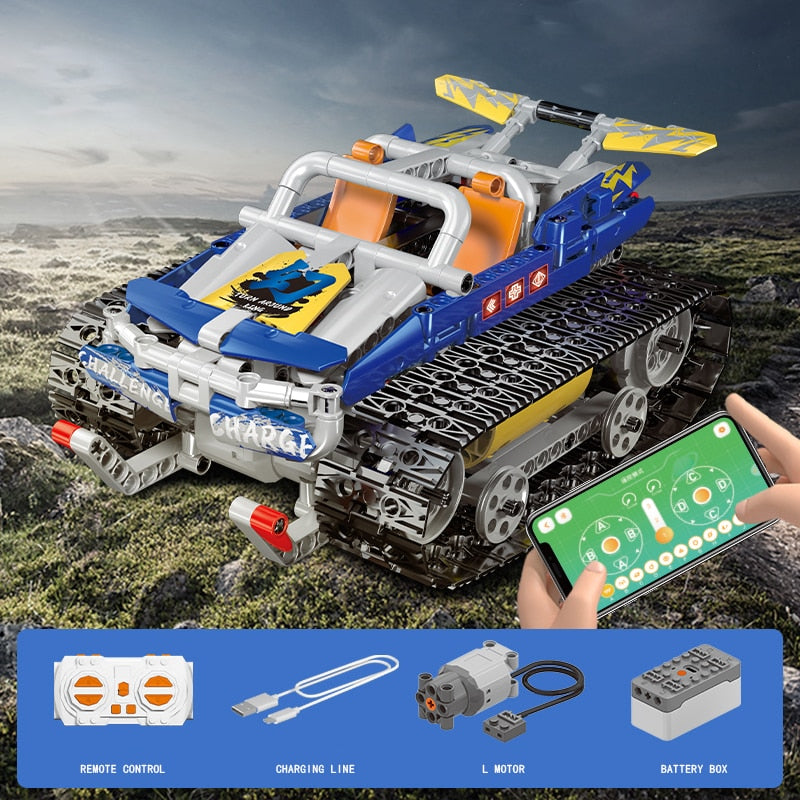RC Racing Car Building Blocks Toy with Remote Control for Off-road Military Tank Model - Educational Gift for Children Toyland EU Toyland EU