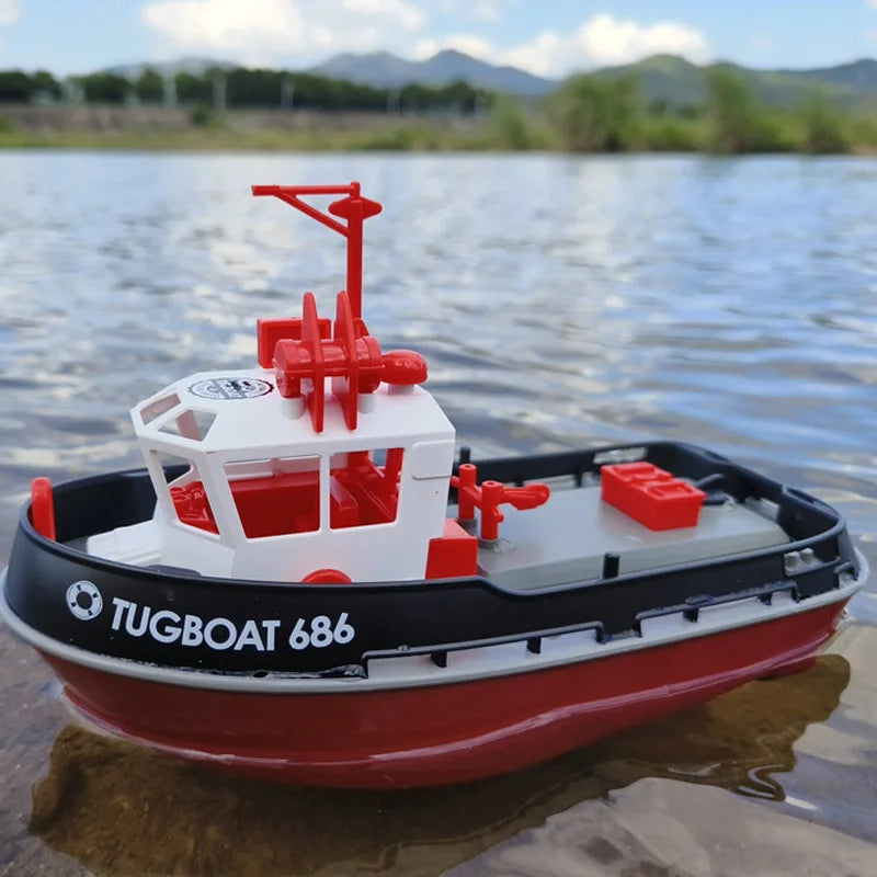 High Power Tugboat 686 RC Boat 2.4 1:72 Dual Motor Remote Wireless - ToylandEU