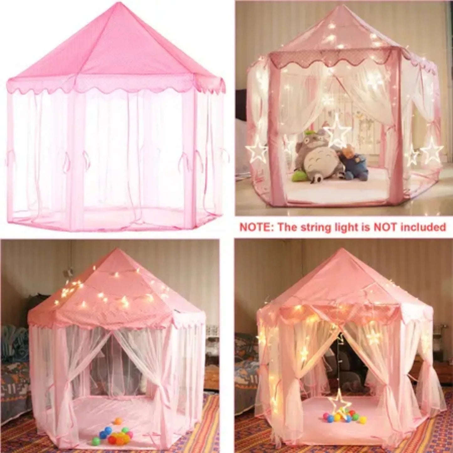 Princess Play Tent Castle for Kids Private Cozy Play Space