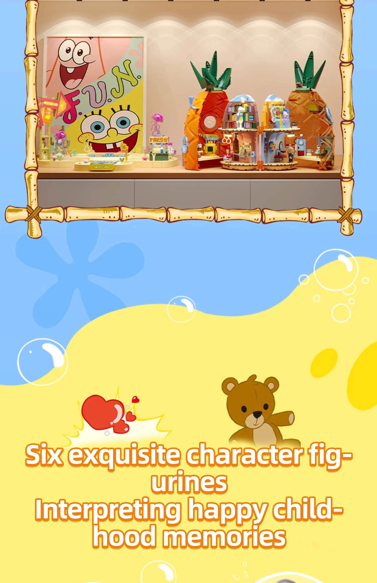 Spongebob Cartoon Krusty Krab Restaurant Building Blocks Toy - ToylandEU