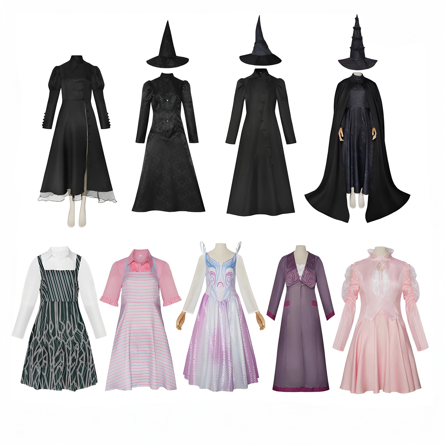 Elphaba Costume | Wicked Cosplay Full Set | Women's Green Witch