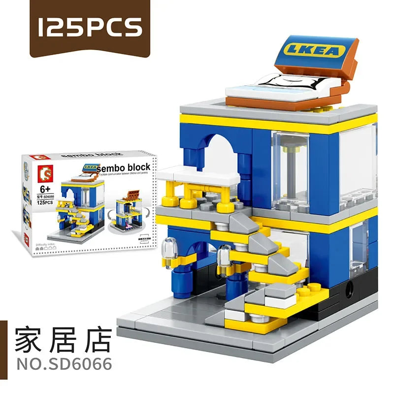Lego Compatible Building Blocks | Mini City Street View Set | Small Blocks | 14+
