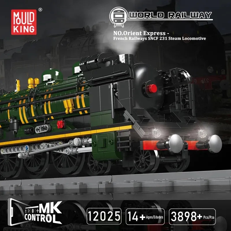 Experience the Authentic French Railways with MOULD KING 12025 Technical RC Motorized SNCF 231 Steam Locomotive - ToylandEU