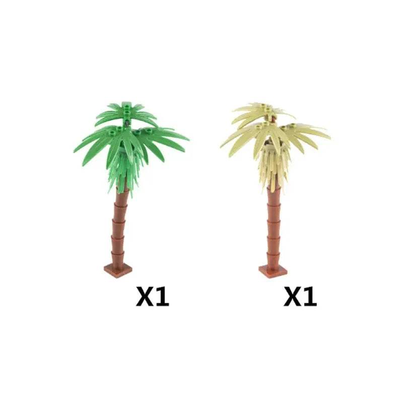 MOC City Plant Building Blocks Accessories Flower Leaves Prickly Shrubs Pine Green Grass Clover Orange Tree Mini DIY Toys F026 - ToylandEU