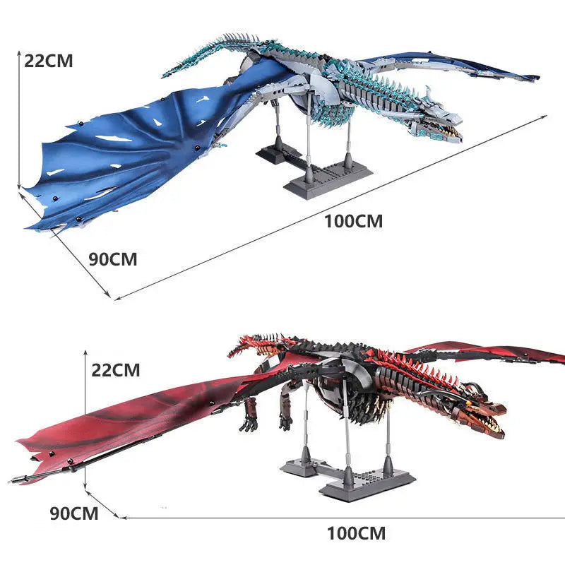 Dragon Building Blocks Set Drogon And Viserion Action Figures