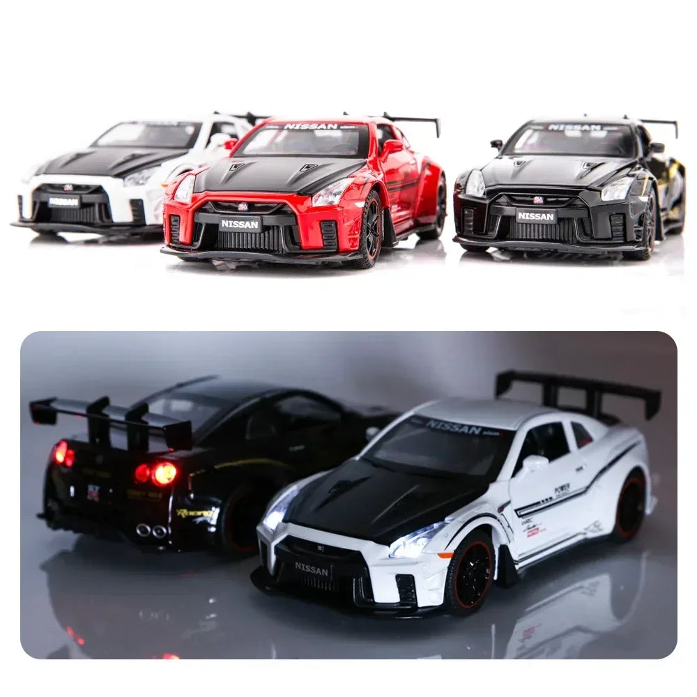 Nissan GTR R35 Diecast Car Model With Sound And Light - ToylandEU