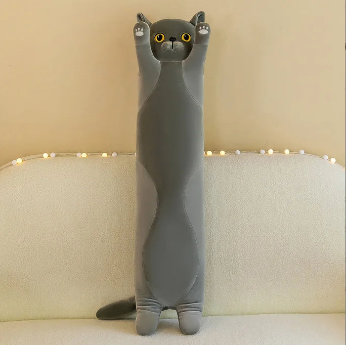 Plush Cat Pillow | Long Sleepy Shape | Toylandeu™