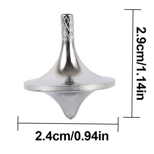 Silver Steel Alloy Mini Spinning Top: Endless Spin Novelty Gyro ToylandEU.com Toyland EU