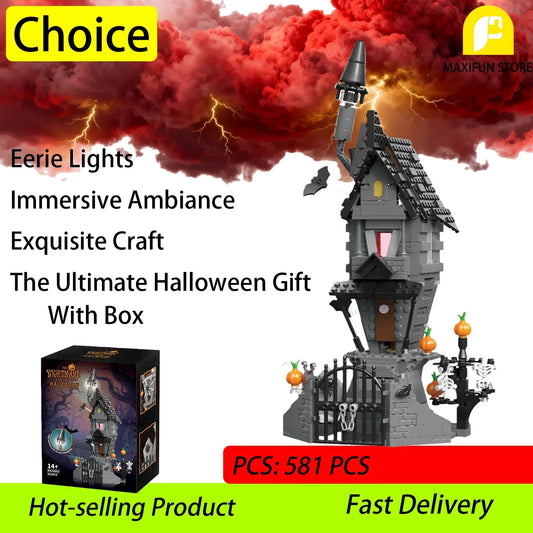 Nightmare Halloween Light Up Castle Building Block Set - ToylandEU