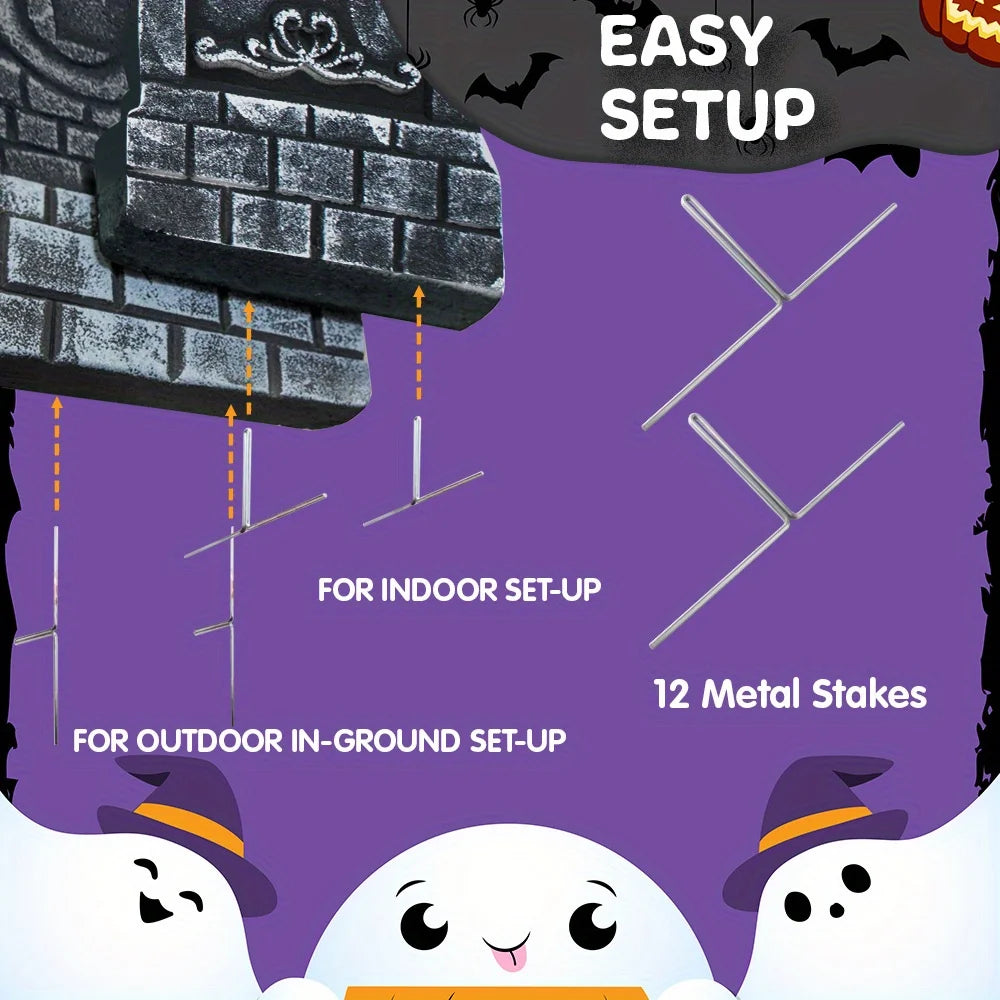 Halloween Foam Tombstones | 17 Inch With Metal Stakes | Variety Of 5 Designs