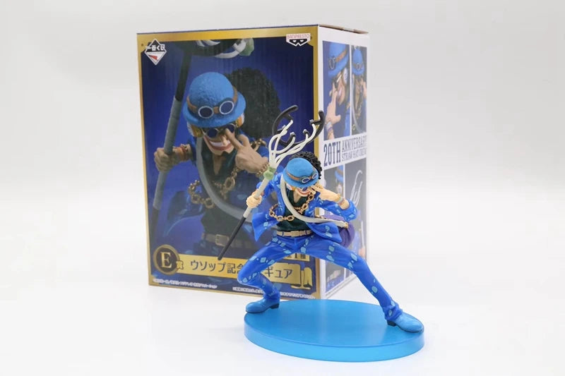 One Piece Action Figure Set | Blue Clothes Luffy Nami Robin Zoro | 13cm