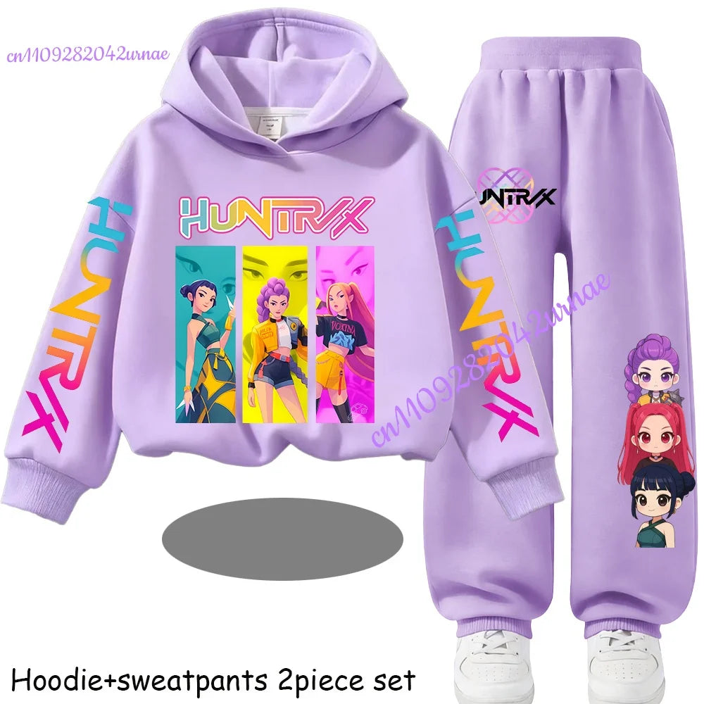 Kids Hoodie Set | Smooth Polyester Blend | Easy Care Casual Wear | Youth 7-13