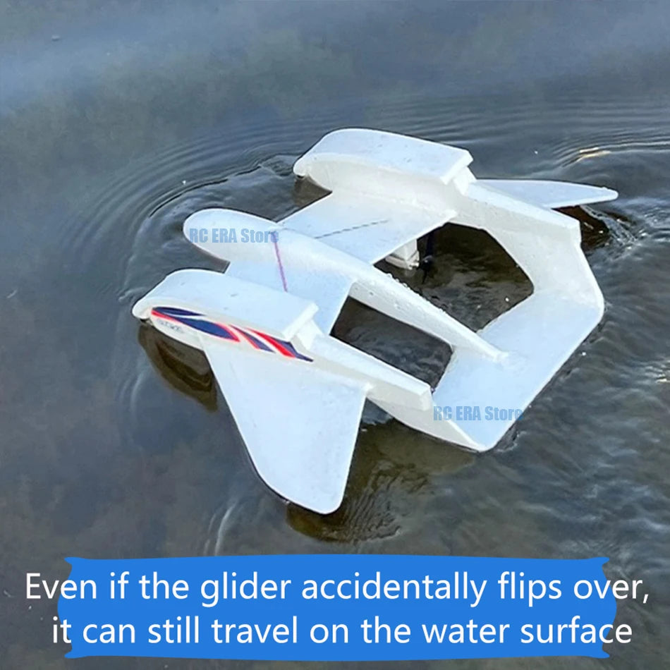 RC Amphibious EPP Foam RC Glider Aircraft with Gyro Stabilization and LED Lights - 2.4G Remote Control Airplane